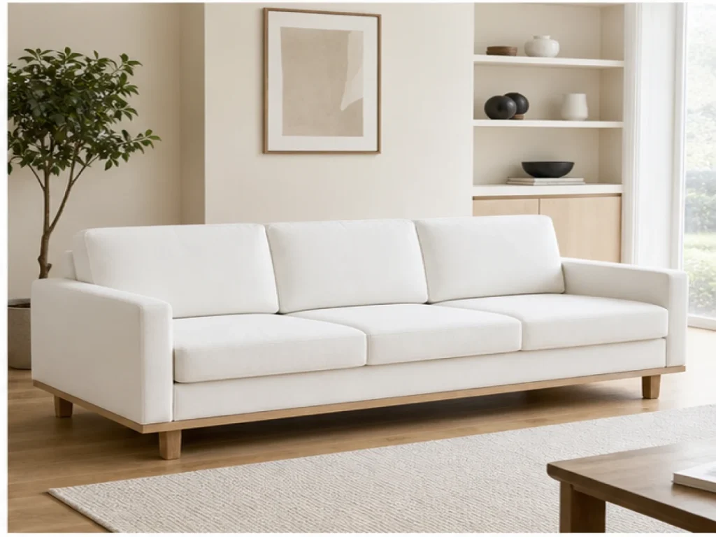 Sofa băng Tối giản gỗ công nghiệp màu trắng
