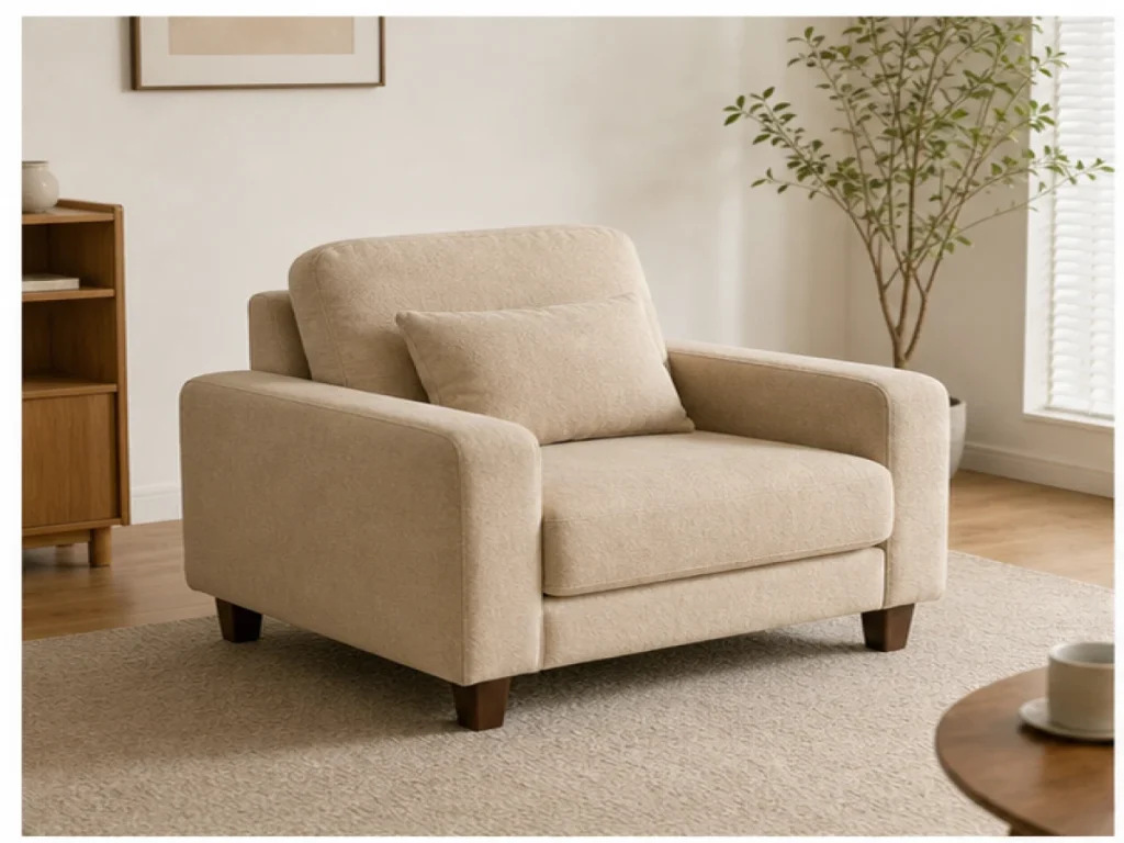 Sofa đơn Tối giản vải nỉ màu be